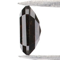Natural Loose Emerald Shape Black Brown Color Diamond 0.78 CT 6.00 MM Emerald Shape Rose Cut Diamond L7974