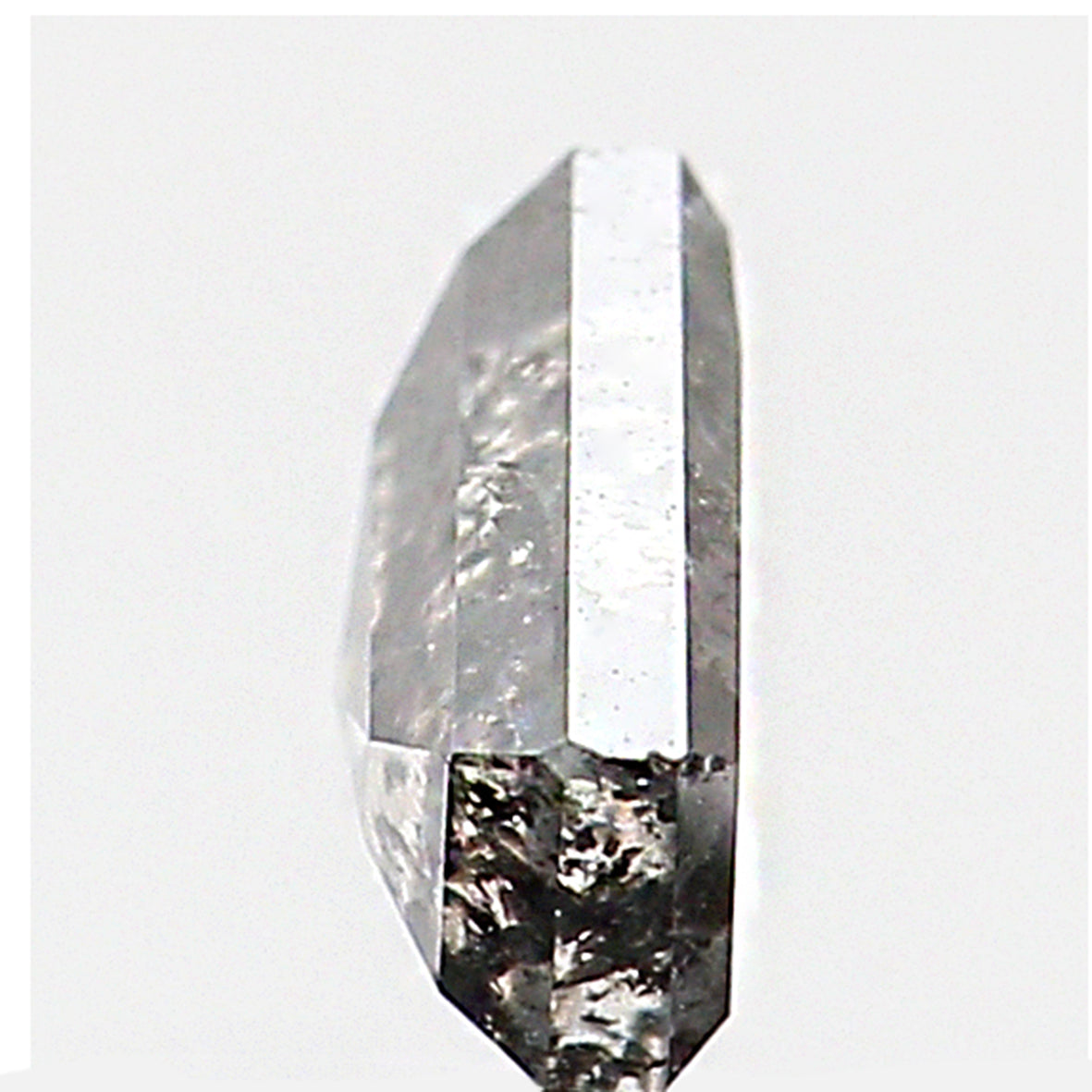 0.64 CT Natural Loose Shield Shape Diamond Salt And Pepper Shield Diamond 5.00 MM Natural Loose Black Color Shield Rose Cut Diamond QL9471