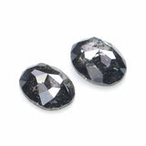 Natural Loose Oval Diamond, Salt And Pepper Oval Diamond, Natural Loose Diamond, Oval Rose Cut Diamond, 0.48 CT Oval Shape Diamond L2764
