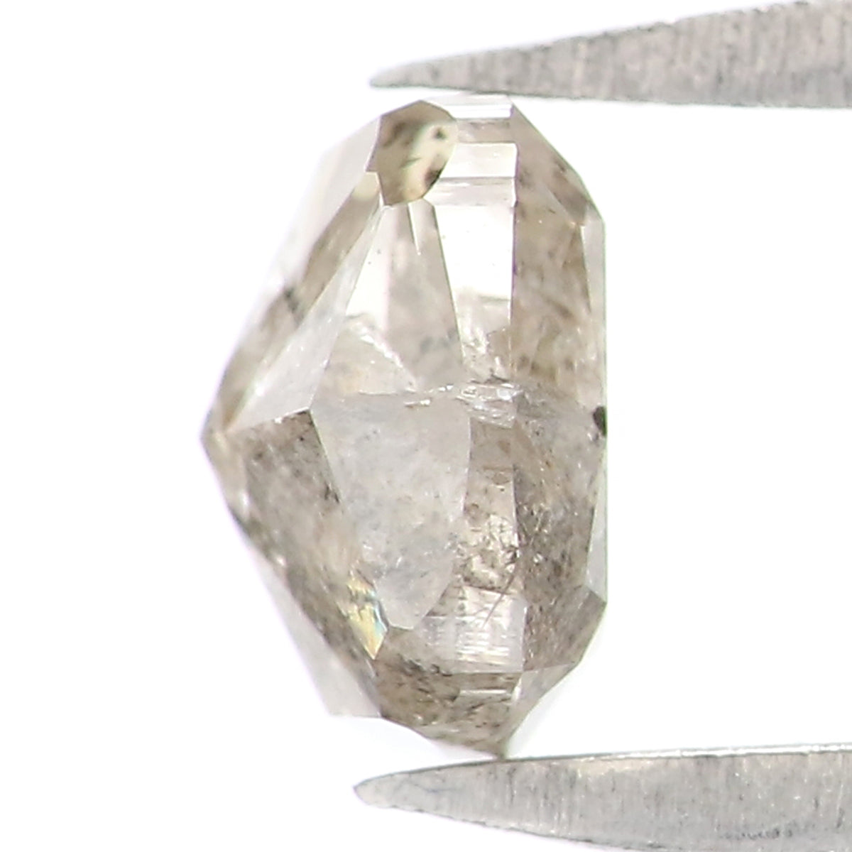 0.51 CT Natural Loose Cushion Shape Diamond Grey Color Cushion Cut Diamond 4.60 MM Natural Grey Color Cushion Brilliant Cut Diamond KQ1812