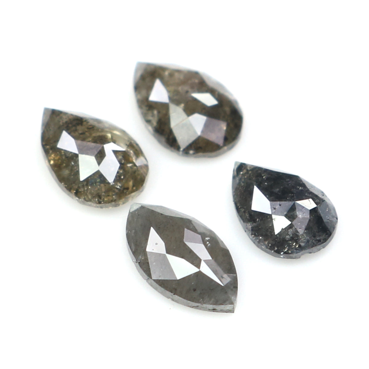 0.72 CT Natural Loose Mix Shape Diamond Salt And Pepper Mix Shape Diamond 5.25 MM Natural Black Grey Color Mix Shape Rose Cut Diamond KQ2638