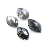 Natural Loose Marquise Salt And Pepper Diamond Black Grey Color 1.16 CT 4.65 MM Marquise Shape Rose Cut Diamond KDL8835