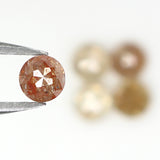 Natural Loose Round Rose Cut Grey Brown Color Diamond 1.37 CT 3.50 MM Rose Cut Shape Diamond L1702