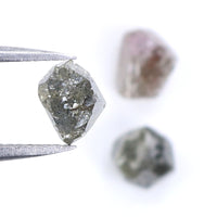 Natural Loose Rough Black Grey Color Diamond 3.74 CT 6.31 MM Rough Irregular Shape Diamond KR2528