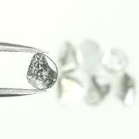 Natural Loose Slice Salt And Pepper Diamond Black Grey Color 0.80 CT 4.45 MM Slice Shape Rose Cut Diamond L1440