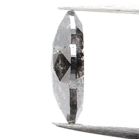 0.43 Ct Natural Loose Diamond, Marquise Diamond, Black Diamond, Gray Diamond, Salt And Pepper, Polished Diamond, Rustic Diamond KDL222
