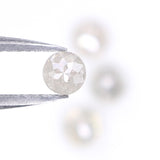Natural Loose Rose Cut Salt And Pepper Diamond Grey Color 0.97 CT 3.50 MM Round Rose Cut Shape Diamond L6329