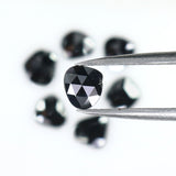 Natural Loose Slice Black Color Diamond 1.55 CT 5.10 MM Slice Shape Rose Cut Diamond L2596