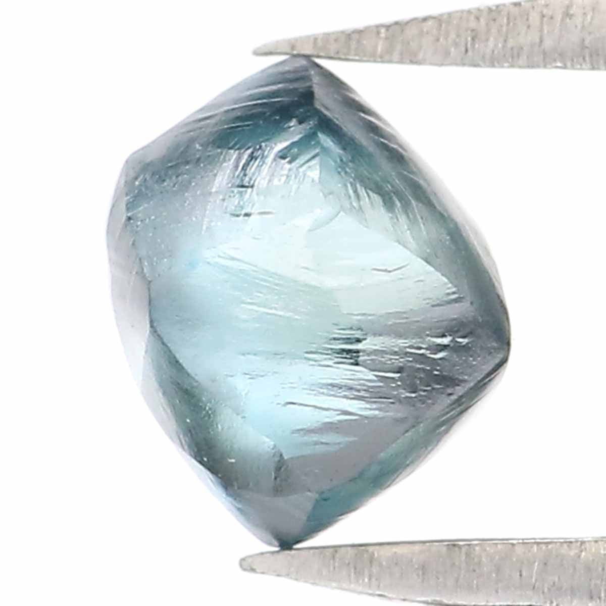 0.88 CT Natural Loose Rough Shape Diamond Blue Color Rough Cut Diamond 5.55 MM Natural Loose Blue Color Diamond Rough Crystal Diamond QL2366