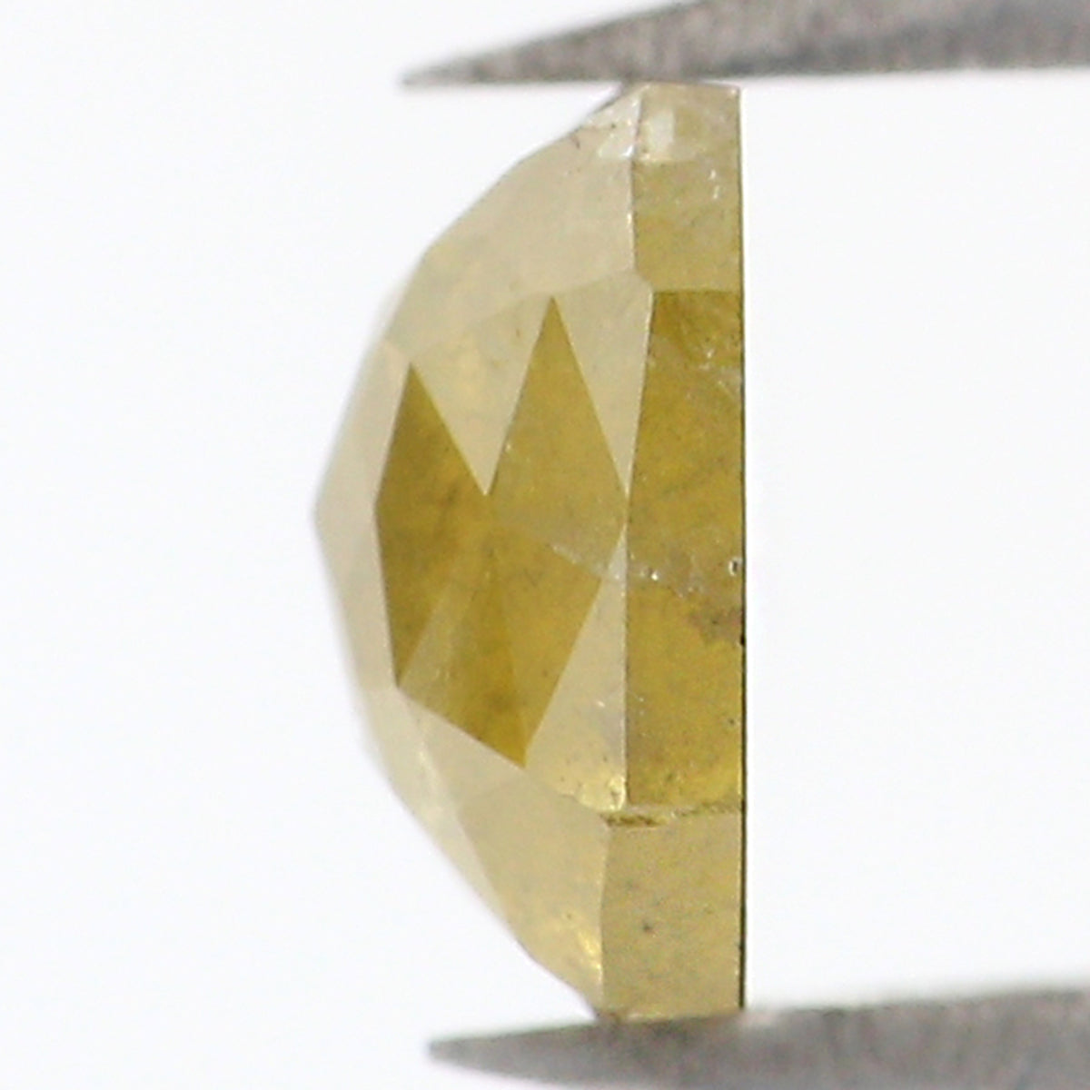 Natural Loose Radiant Diamond Green Yellow Color 0.77 CT 5.60  MM Radiant Shape Rose Cut Diamond KR619