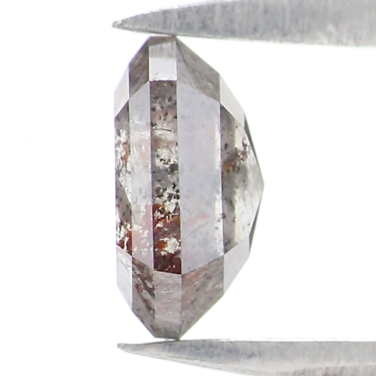 0.66 CT Natural Loose Hexagon Shape Diamond Salt And Pepper Hexagon Diamond 5.80 MM Natural Loose Black Grey Hexagon Rose Cut Diamond LQ2563