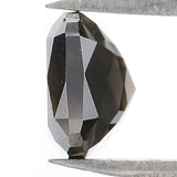 Natural Loose Cushion Diamond Black Grey Color 1.17 CT 5.80 MM Cushion Shape Rose Cut Diamond L8384
