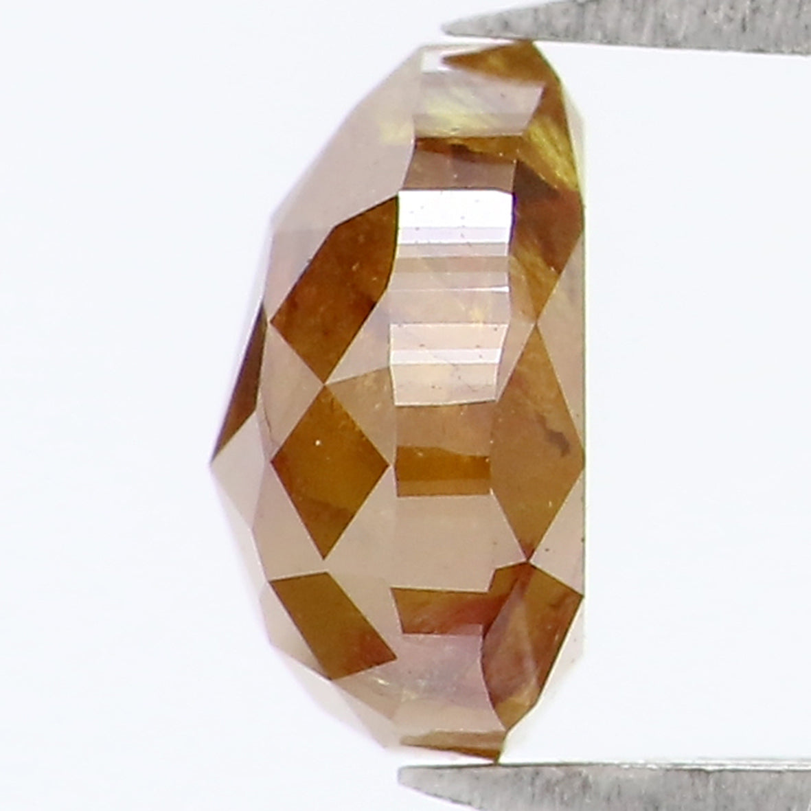 Natural Loose Pear Diamond Yellow Brown Color 0.77 CT 5.85 MM Pear Shape Rose Cut Diamond L1759