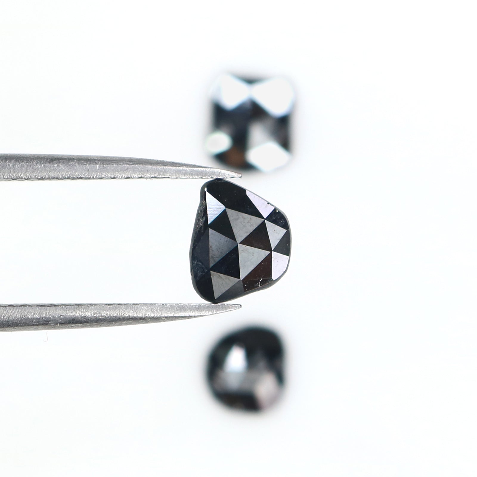Natural Loose Slice Black Color Diamond 1.60 CT 7.56 MM Slice Shape Rose Cut Diamond L2670