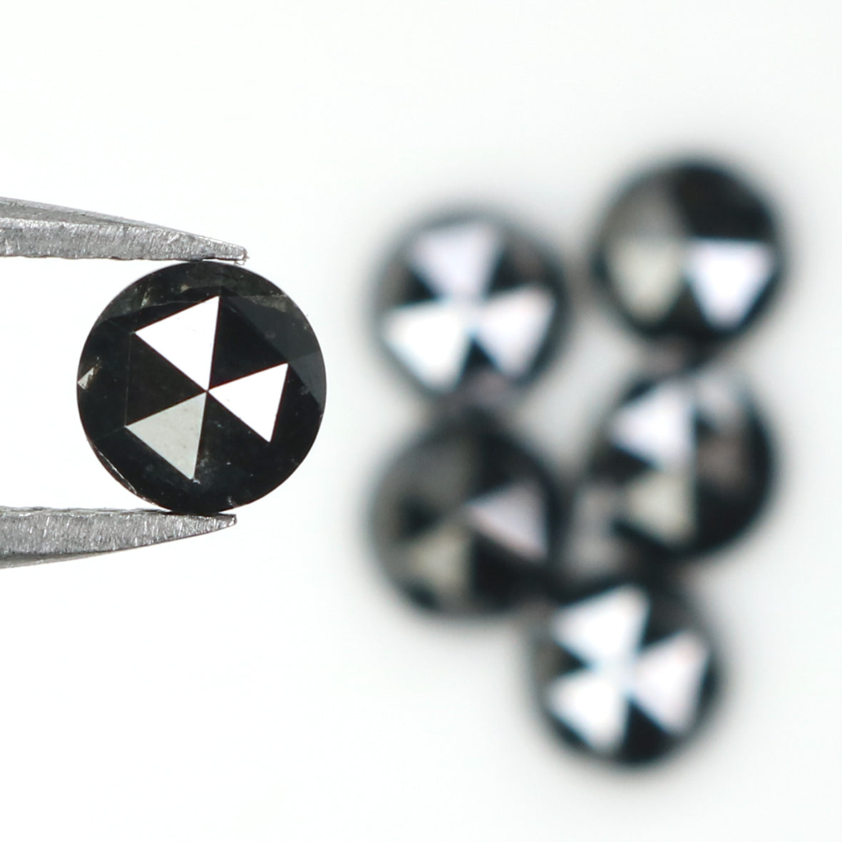 2.34 CT Natural Loose Round Rose Cut Diamond Black Color Round Shape Diamond 4.50 MM Natural Loose Black Color Round Rose Cut Diamond LQ1742