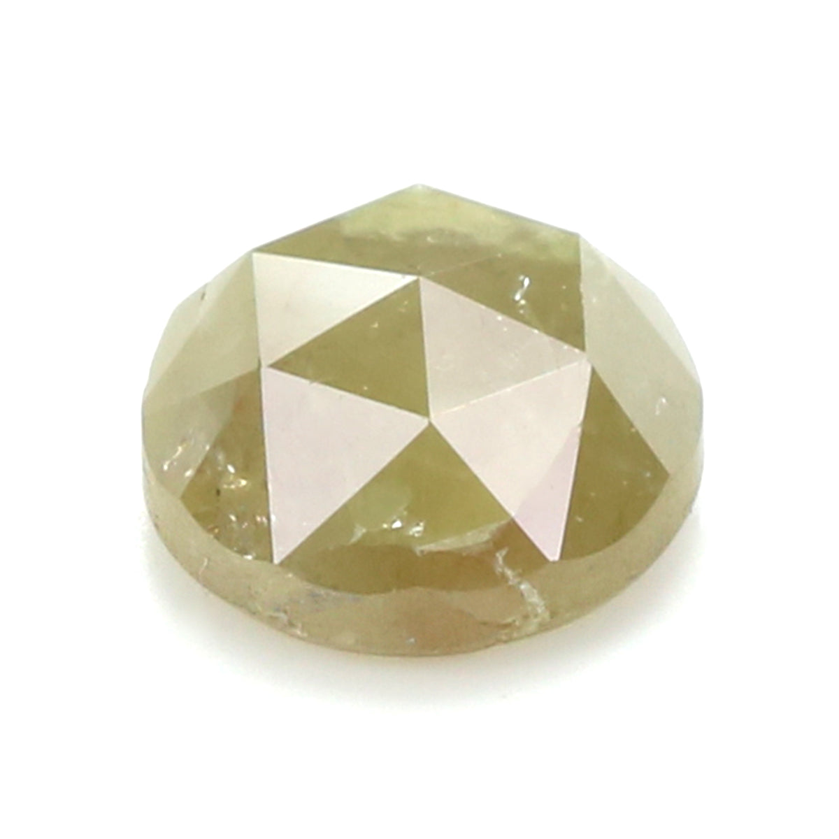 1.49 CT Natural Loose Round Rose Cut Diamond Light Yellow Color Round Shape Diamond 6.75 MM Natural Loose Green Color Round Diamond LQ5803
