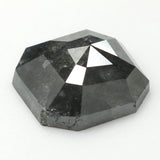 1.08 CT Emerald Cut Diamond, Salt And Pepper Diamond, Natural Loose Diamond, Black Diamond, Grey Diamond, Antique Rose Cut Diamond KDL7004