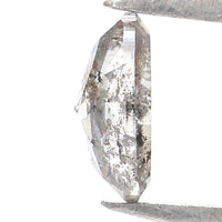 Natural Loose Oval Salt And Pepper Diamond Black Grey Color 0.34 CT 5.30 MM Oval Shape Rose Cut Diamond KR2281