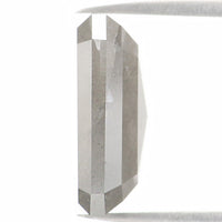 Natural Loose Emerald Salt And Pepper Diamond Grey Color 3.06 CT 10.50 MM Emerald Shape Rose Cut Diamond KDL1155