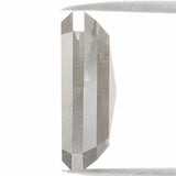 Natural Loose Emerald Salt And Pepper Diamond Grey Color 3.06 CT 10.50 MM Emerald Shape Rose Cut Diamond KDL1155