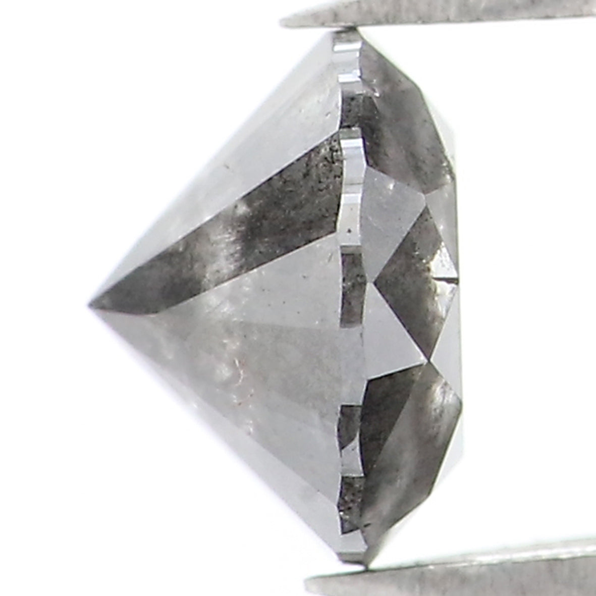 Natural Loose Round Salt And Pepper Diamond Black Grey Color 0.68 CT 5.30 MM Round Brilliant Cut Diamond L1765