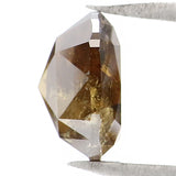 Natural Loose Cushion Brown Champagne Color Diamond 1.42 CT 6.60 MM Cushion Shape Rose Cut Diamond L6162