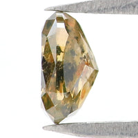 Natural Loose Oval Diamond Brown Green Color 0.40 CT 5.13 MM Oval Rose Cut Shape Diamond KR917