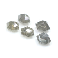 Natural Loose Hexagon Diamond Grey Color 1.01 CT 3.10 MM Hexagon Shape Rose Cut Diamond KDK1837