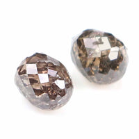 Natural Loose briolette Brown Color Diamond 1.09 CT 4.80 MM Drop Shape Rose Cut Diamond KR2277