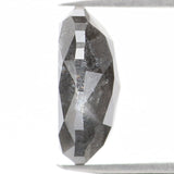 Natural Loose Oval Salt And Pepper Diamond Black Grey Color 2.30 CT 9.35 MM Oval Shape Rose Cut Diamond KDL1110