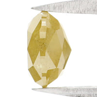 Natural Loose Cushion Yellow Color Diamond 1.37 CT 6.40 MM Cushion Shape Rose Cut Diamond KR2259