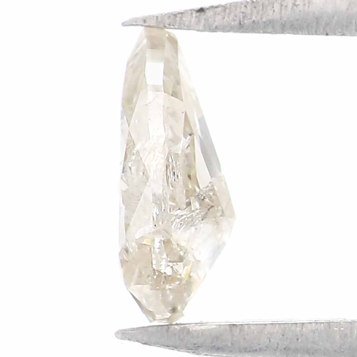 Natural Loose Pear Grey Yellow Color Diamond 0.39 CT 6.10 MM Pear Shape Rose Cut Diamond L7423