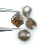 Natural Loose Rough Dark Brown Color Diamond 2.10 CT 4.00 MM Rough Shape Rose Cut Diamond KDL7976