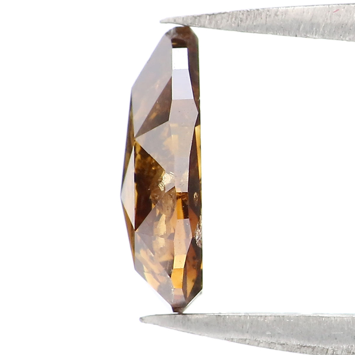 1.00 CT Natural Loose Pear Shape Diamond Brown Champagne Color Pear Cut Diamond 8.80 MM Natural Brown Diamond Pear Rose Cut Diamond LQ6177