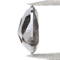 Natural Loose Triangle Salt And Pepper Diamond Black Grey Color 0.95 CT 6.80 MM Triangle Shape Rose Cut Diamond L8373