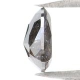 Natural Loose Triangle Salt And Pepper Diamond Black Grey Color 0.95 CT 6.80 MM Triangle Shape Rose Cut Diamond L8373