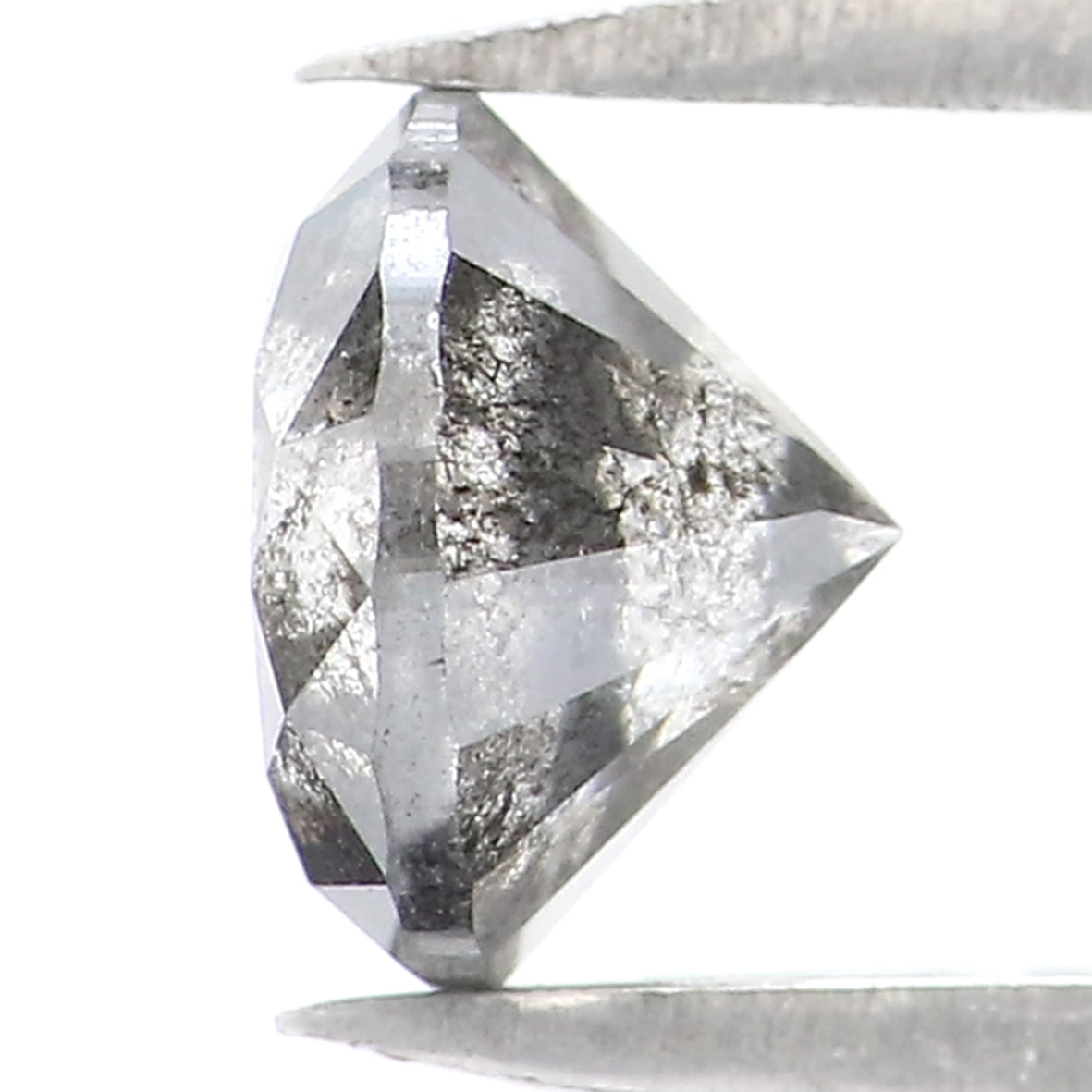 0.97 CT Natural Loose Round Shape Diamond Black Grey Color Round Shape Diamond 5.90 MM Salt And Pepper Round Brilliant Cut Diamond LQ2028