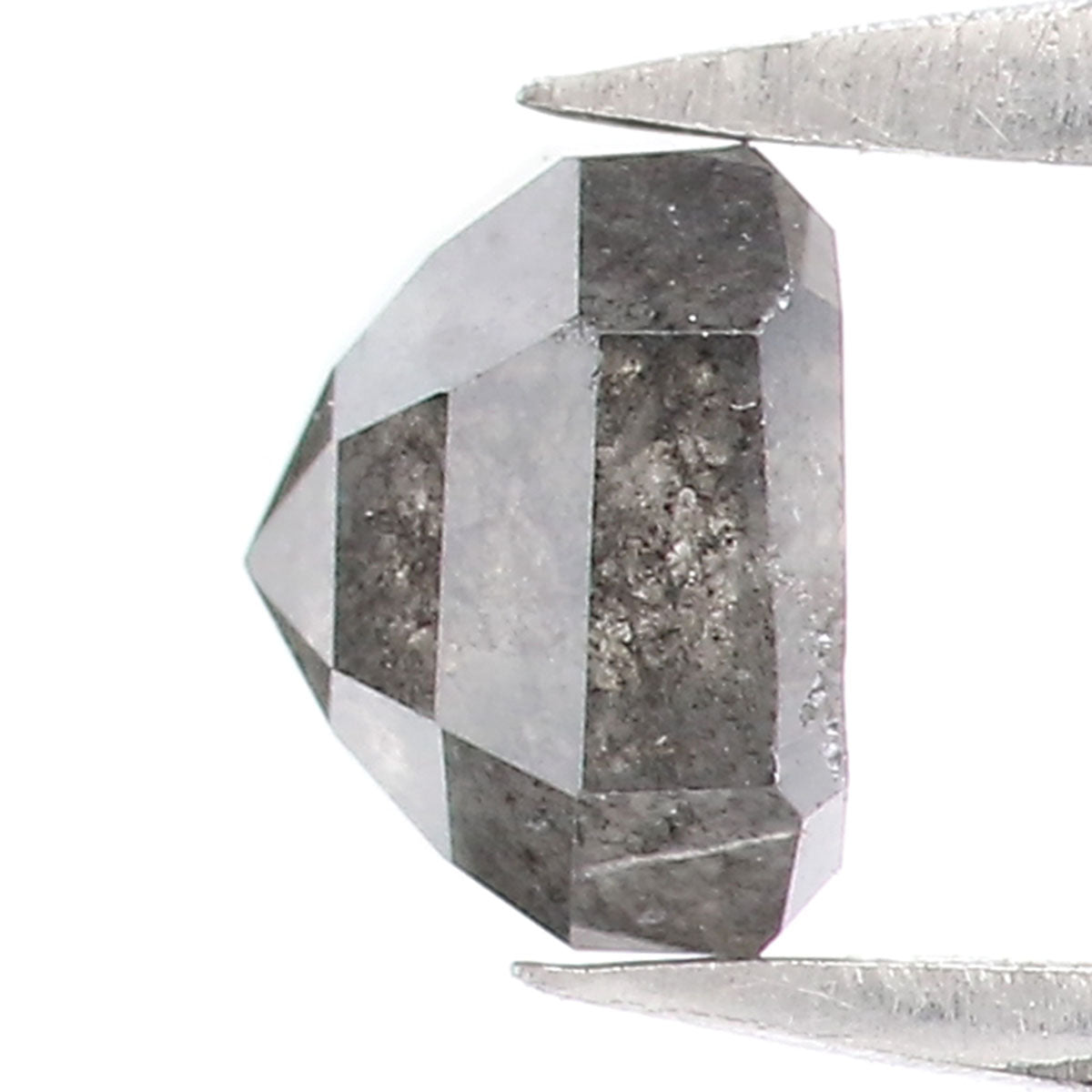 0.87 CT Natural Loose Radiant Shape Diamond Salt And Pepper Radiant Cut Diamond 4.90 MM Natural Black Grey Radiant Rose Cut Diamond LQ5859