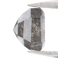 Natural Loose Radiant Salt And Pepper Diamond Black Grey Color 0.87 CT 4.90 MM Radiant Shape Rose Cut Diamond L5859