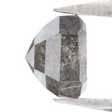 Natural Loose Radiant Salt And Pepper Diamond Black Grey Color 0.87 CT 4.90 MM Radiant Shape Rose Cut Diamond L5859