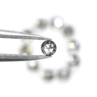Natural Loose Round Rose Cut Diamond, Salt And Pepper Round Diamond, Natural Loose Diamond, Rose Cut Diamond, 1.26 CT Round Shape L2775