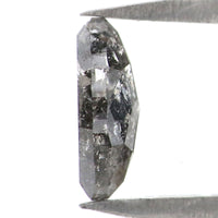 Natural Loose Marquise Salt And Pepper Diamond Black Grey Color 0.39 CT 6.48 MM Marquise Shape Rose Cut Diamond KR2567
