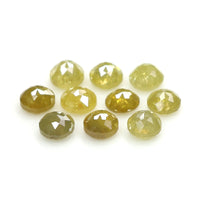 Natural Loose Rose Cut Green Yellow Color Diamond 1.47 CT 2.90 MM Rose Cut Shape Diamond L9243