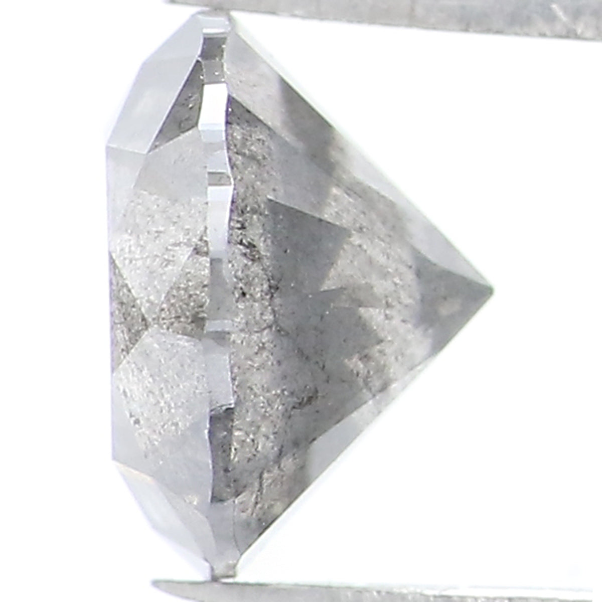 Natural Loose Round Salt And Pepper Diamond Black Grey Color 1.07 CT 6.20 MM Round Brilliant Cut Diamond L1470