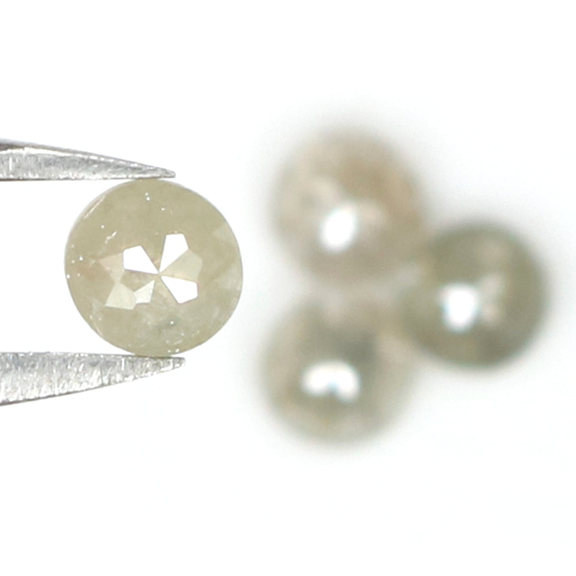 0.85 CT Natural Loose Round Rose Cut Diamond Grey Color Round Shape Diamond 3.50 MM Natural Loose Grey Color Round Rose Cut Diamond LQ6332