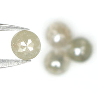 Natural Loose Round Rose Cut Grey Color Diamond 0.85 CT 3.50 MM Round Rose Cut Diamond L6332