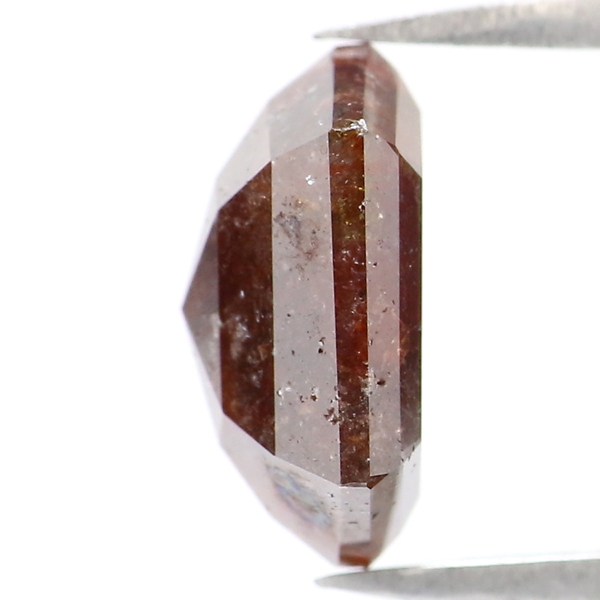 2.66 CT Natural Loose Hexagon Shape Diamond Brown Color Hexagon Cut Diamond 9.40 MM Natural Brown Color Hexagon Rose Cut Diamond LQ2186