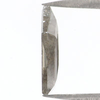 Natural Loose Shield Salt And Pepper Diamond Black Grey Color 1.20 CT 10.50 MM Shield Shape Rose Cut Diamond KR2035