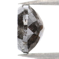 Natural Loose Rose Cut Salt And Pepper Diamond Black Color 2.24 CT 7.70 MM Round Rose Cut Shape Diamond L039