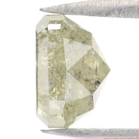 Natural Loose Cushion Yellow Grey Color Diamond 1.64 CT 6.50 MM Cushion Shape Rose Cut Diamond KR1939